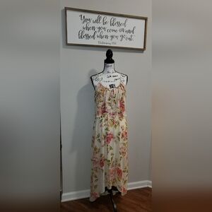 New Buckle June & Hudson Floral Hi-Lo Tropical Maxi Sundress XL (11-13)